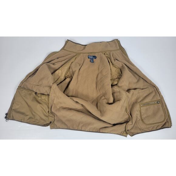 Vintage Polo Ralph Lauren Mens Large Brown Quilt Fleece‎ Lined Riding Jacket - Picture 6 of 15
